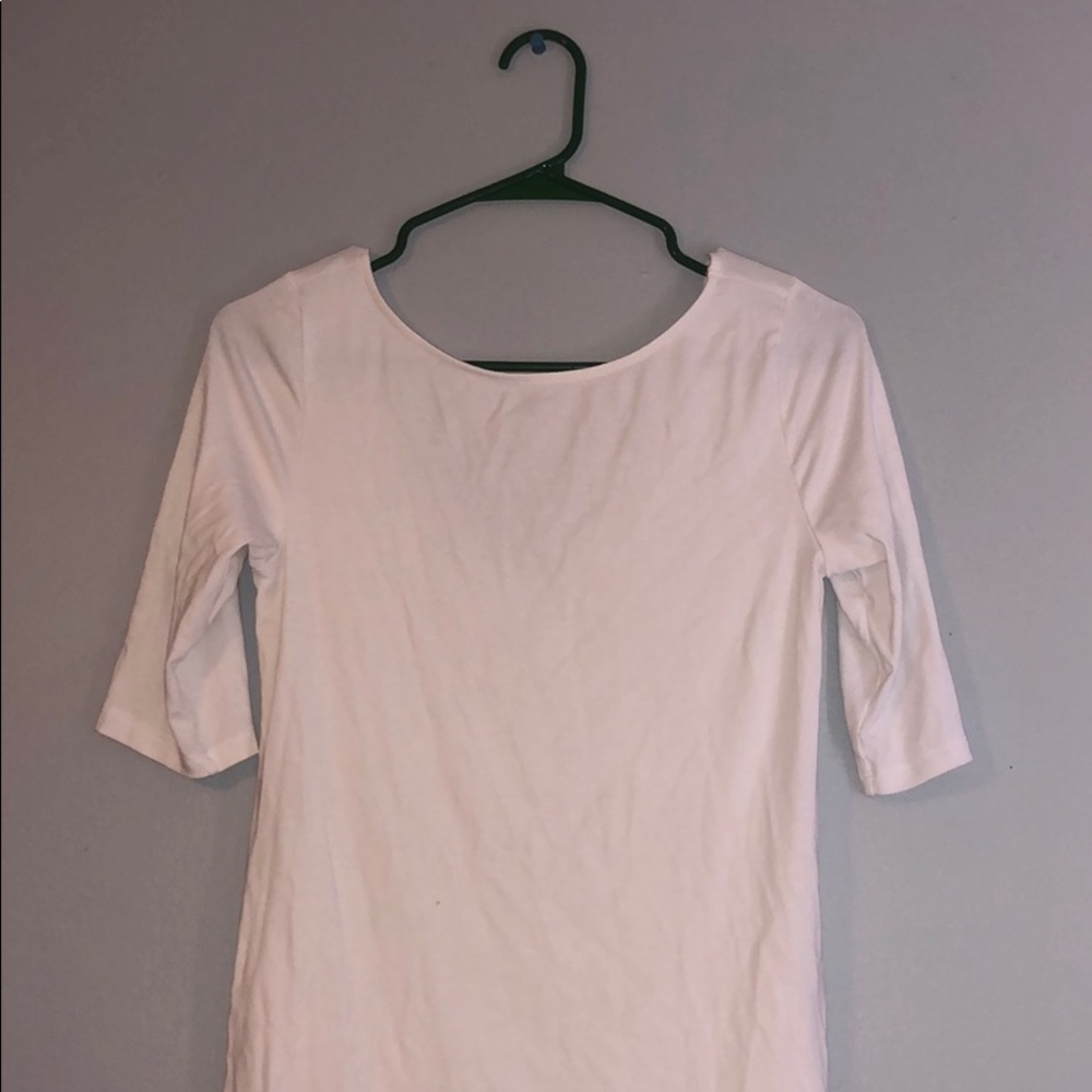 white half sleeve top